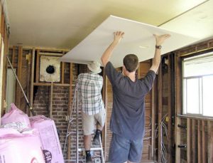 lifting a ceiling board